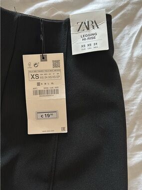 ZARA Black High-Rise Leggings - XS